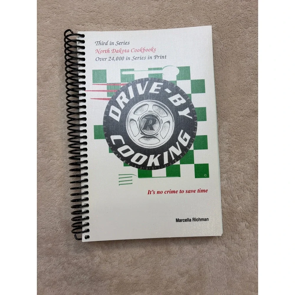 Marcella Richman Drive-By Cooking Book Unisex OS White Excellent North Dakota